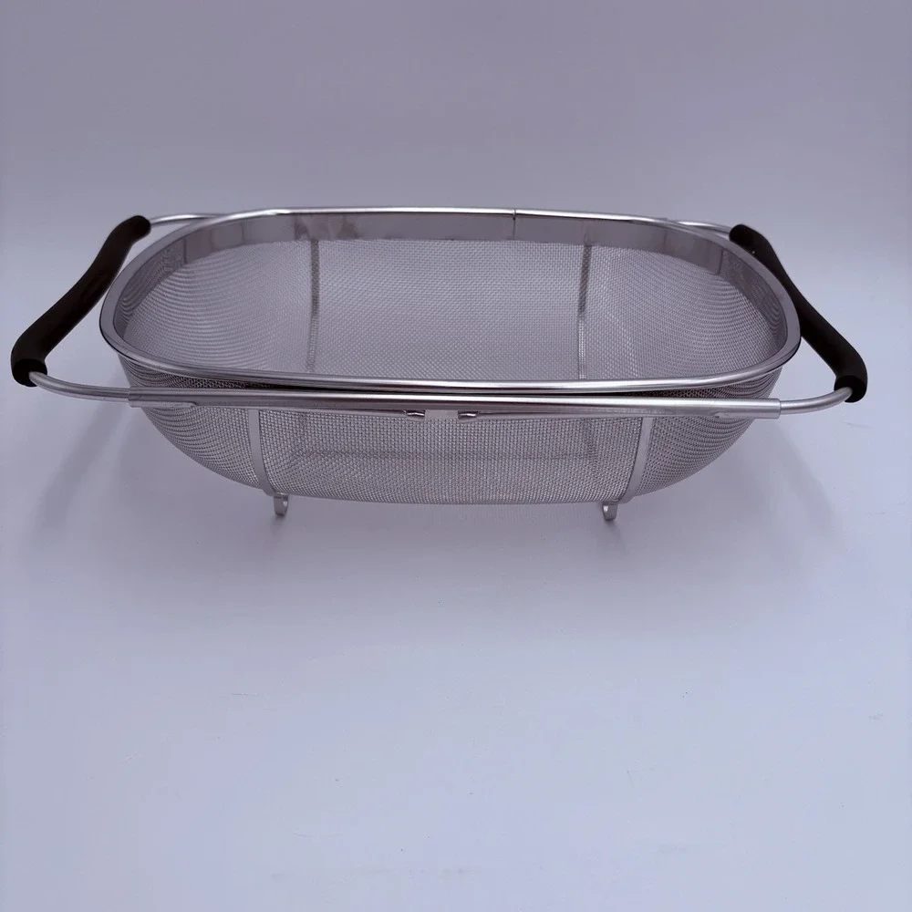 Over The Sink Colander Strainer Basket Stainless‎ Steel Kitchen Sink Extendable